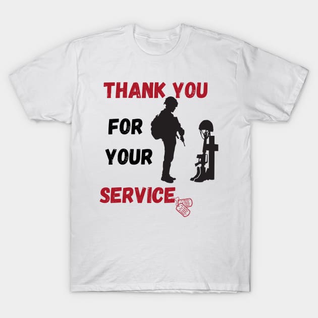 Thank You For Your Service T-Shirt by iammustapha